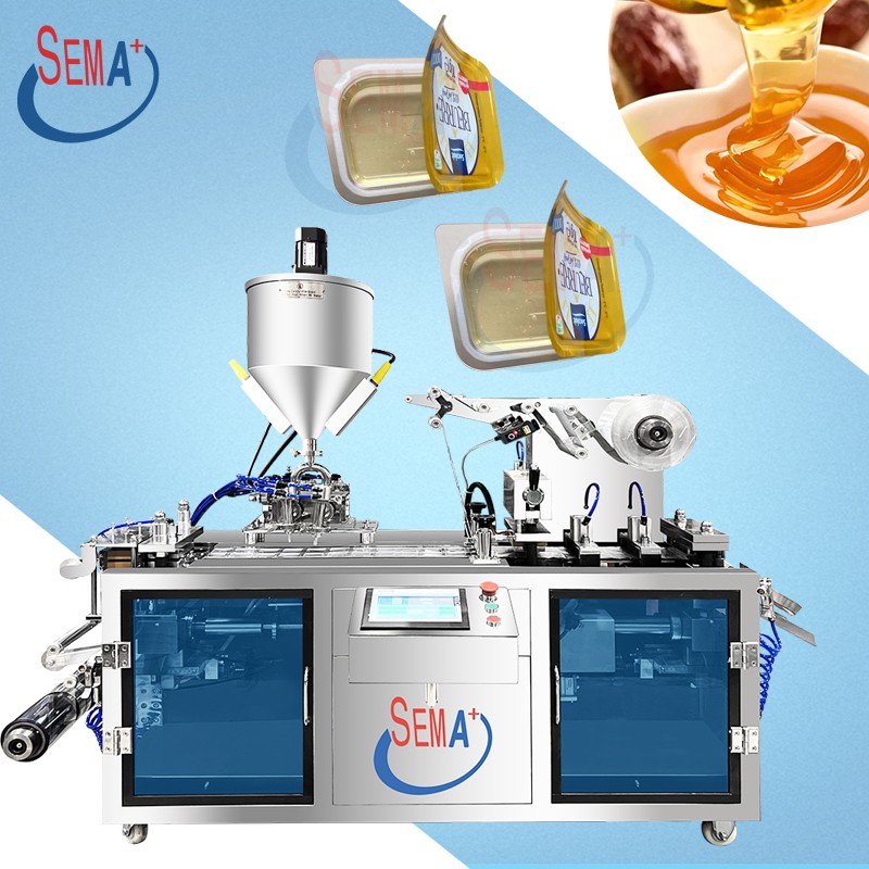 Automatic Honey Blister Packing Machine Single Dose Honey Cup Filling Sealing Machine