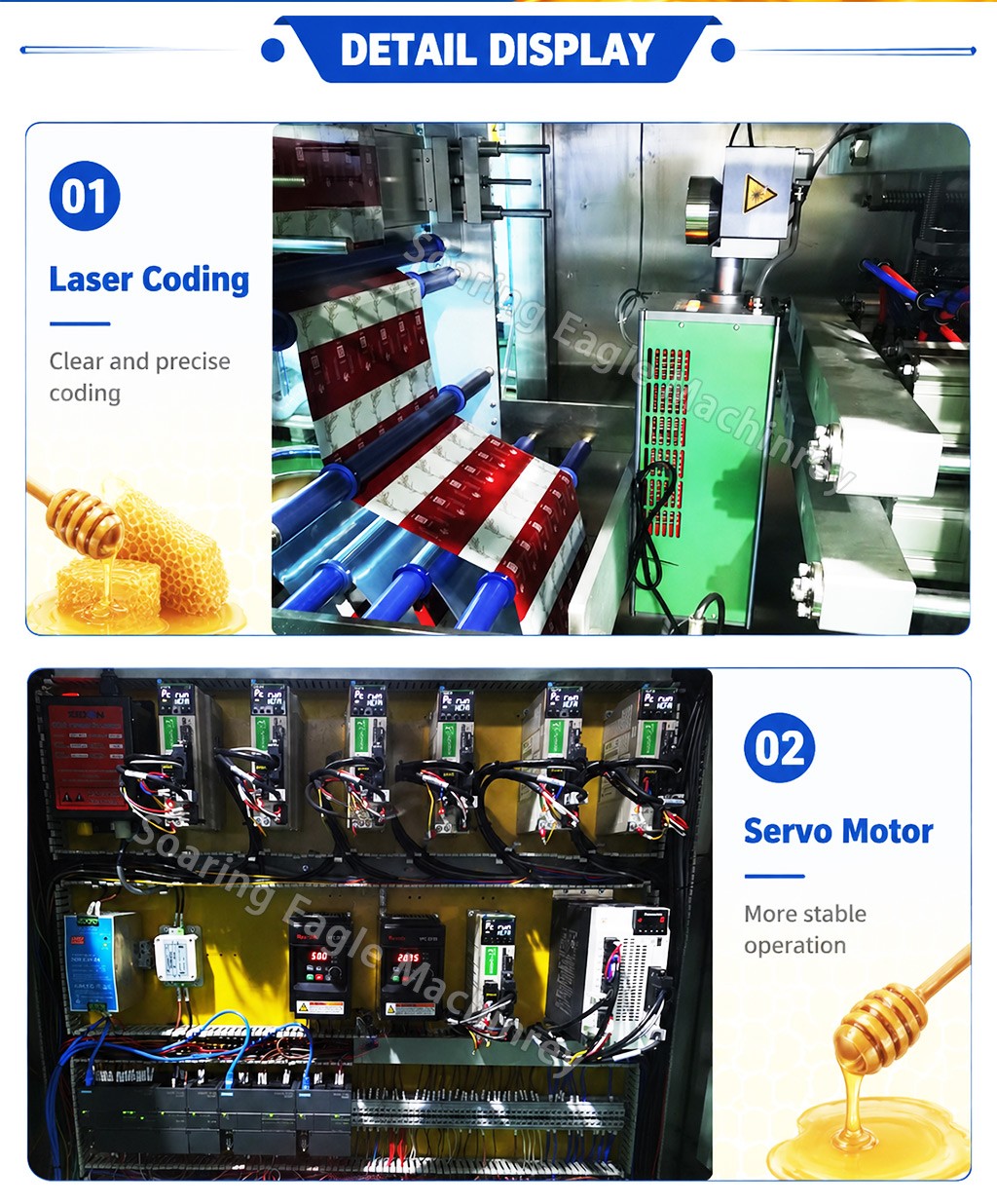 High Speed Multi-Lane Honey Sachet Packing Machine for Manuka Honey Stick Pack Packaging