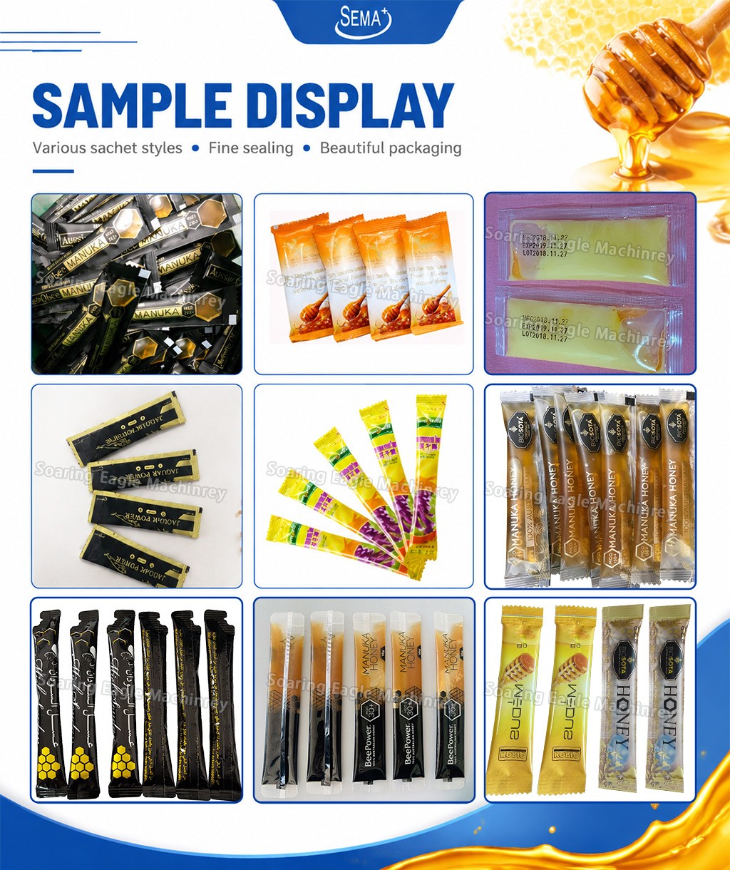 High Speed Multi-Lane Honey Sachet Packing Machine for Manuka Honey Stick Pack Packaging