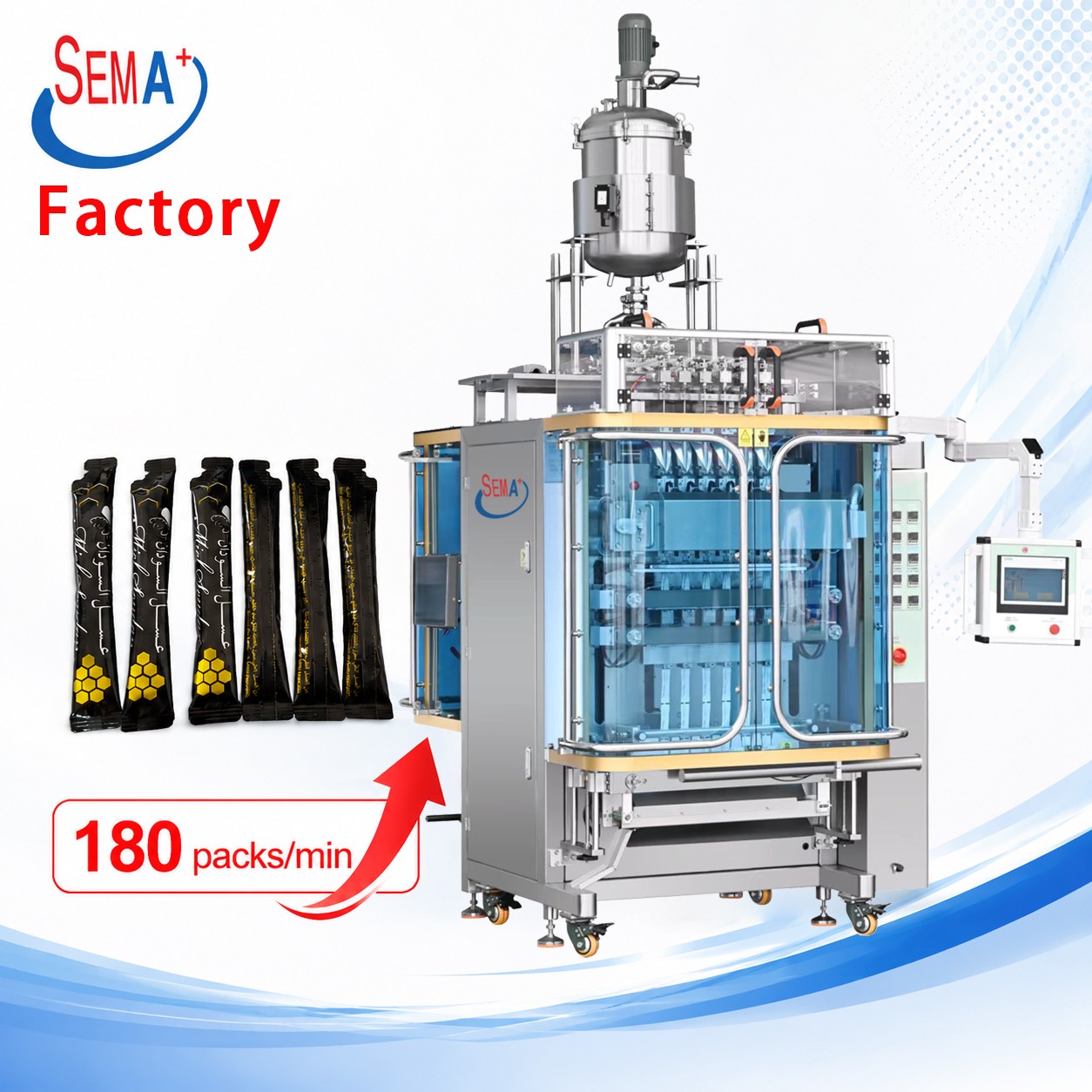 High Speed Multi-Lane Honey Sachet Packing Machine for Manuka Honey Stick Pack Packaging