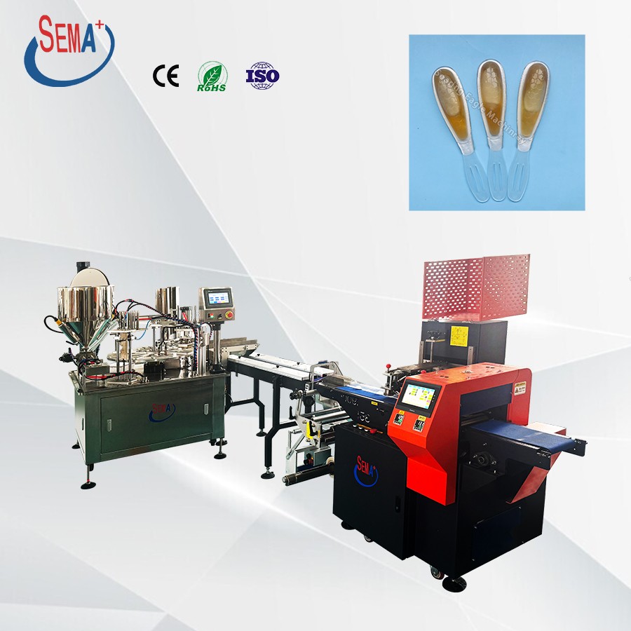 Automatic Honey Spoon Packing Machine with Filling Sealing and Pillow-Type Packaging System