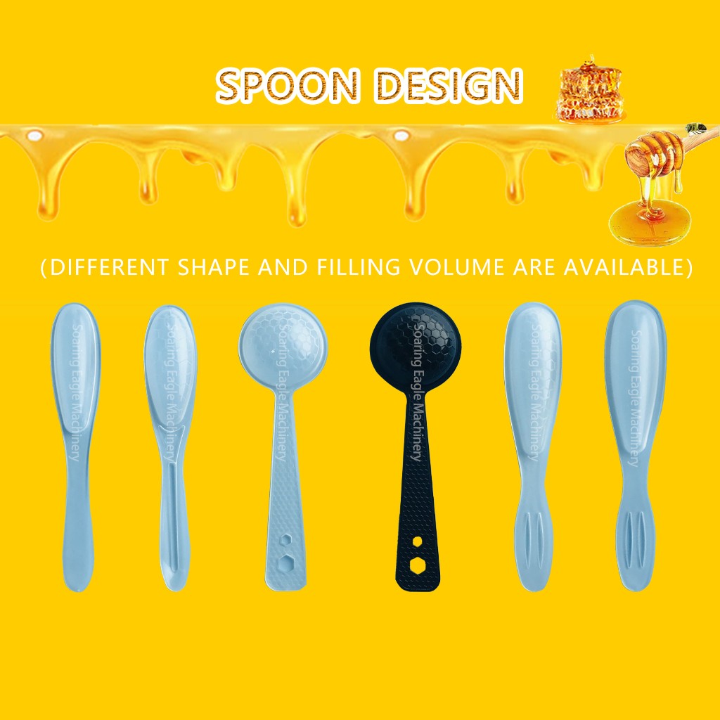 Automatic Honey Spoon Packing Machine with Filling Sealing and Pillow-Type Packaging System