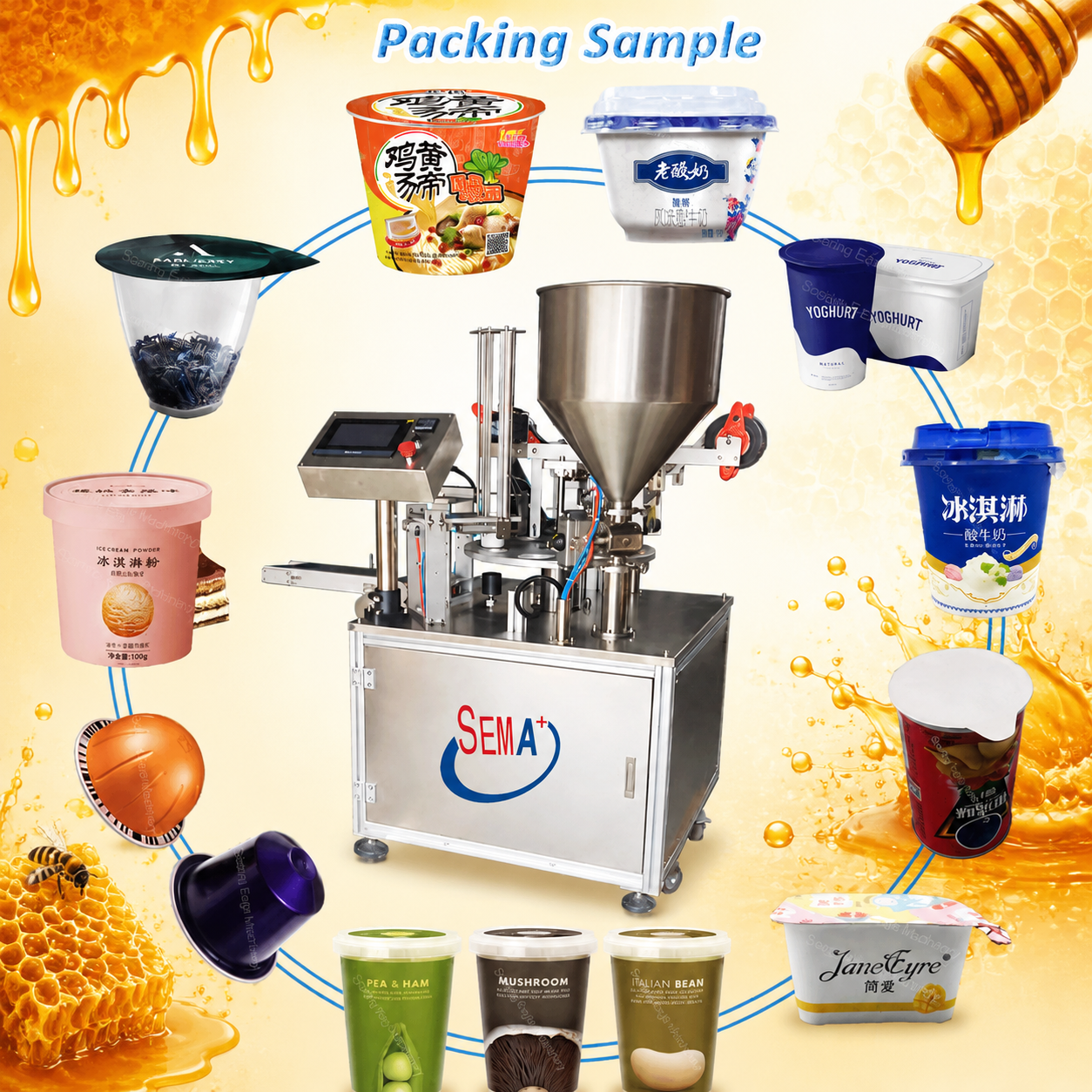 High Speed Single Head Honey Spoon Packing Machine for Manuka Honey Spoon Packaging