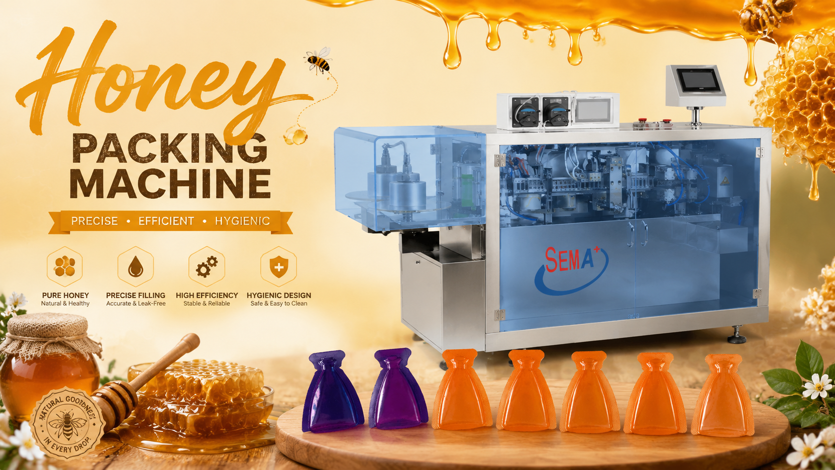 plastic ampoule honey filling machine