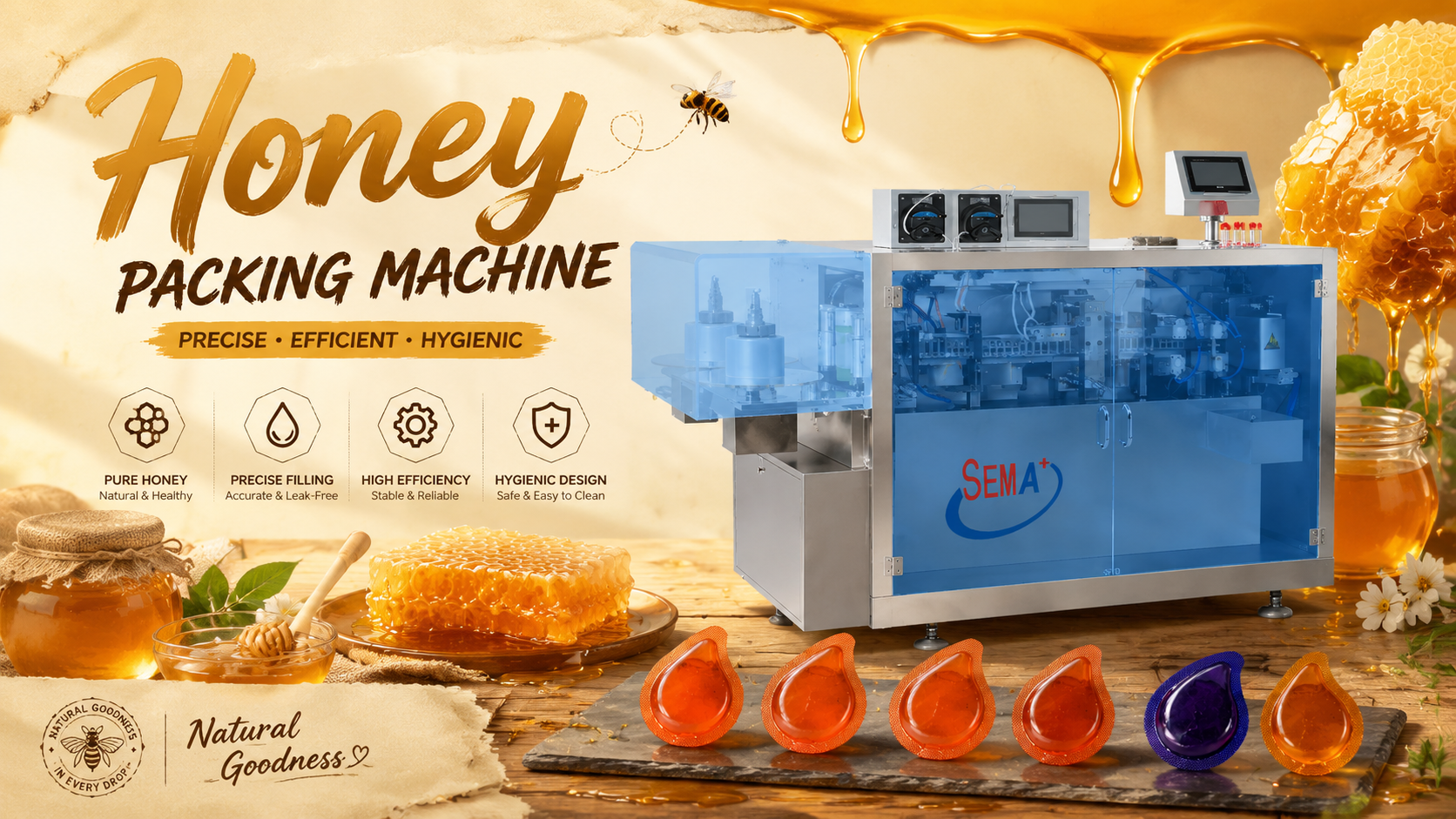 plastic ampoule honey packing machine