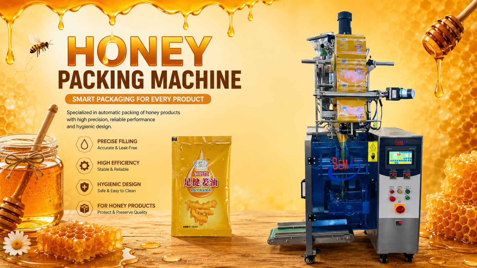 Exhibition Equipment Model A Paste 3 Side Seal Sachet Packing Machine
