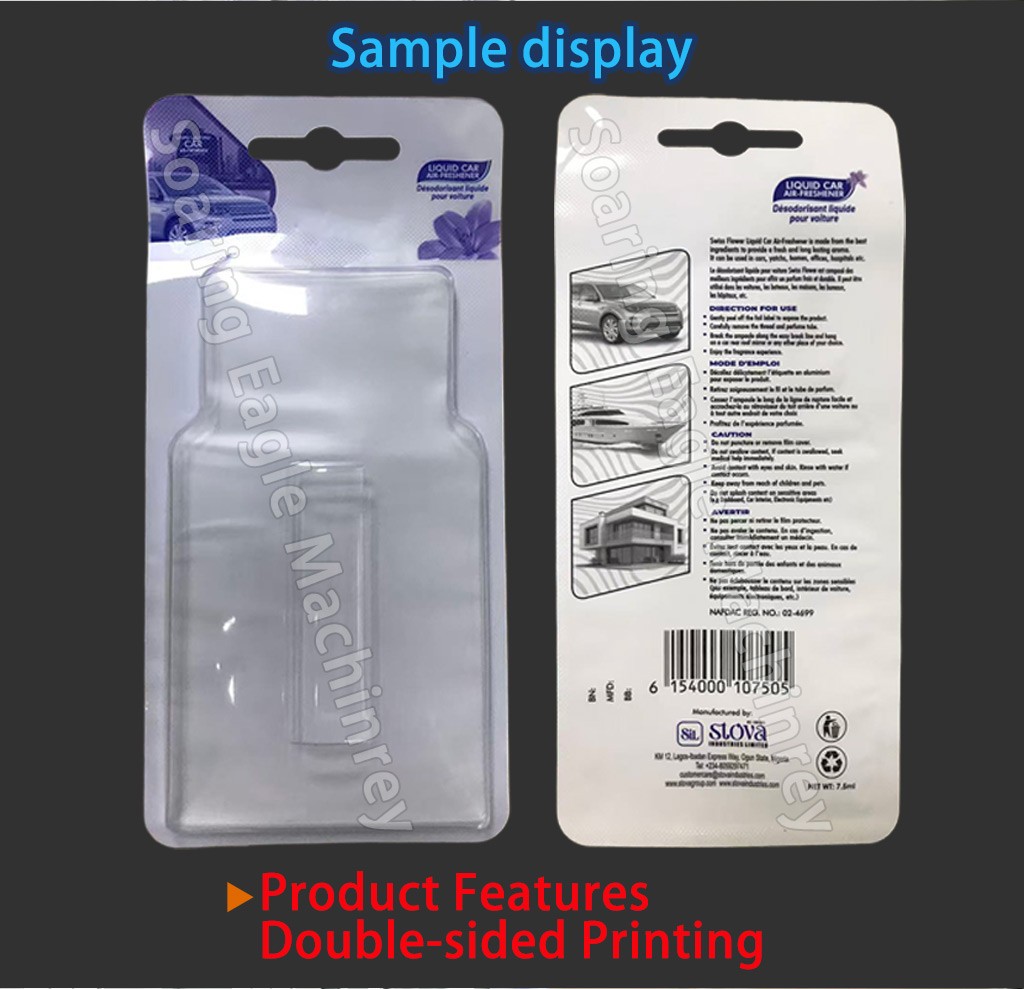 Automatic Perfume Blister Packing Machine for Car Air Freshener PVC PET Blister Card Packaging
