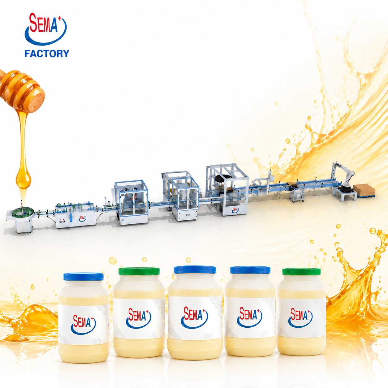 Automatic Honey Bottling Line | Honey Filling Capping Sealing Labeling Production Line Automatic Honey Bottling Line | Honey Filling Capping Sealing Labeling Production Line