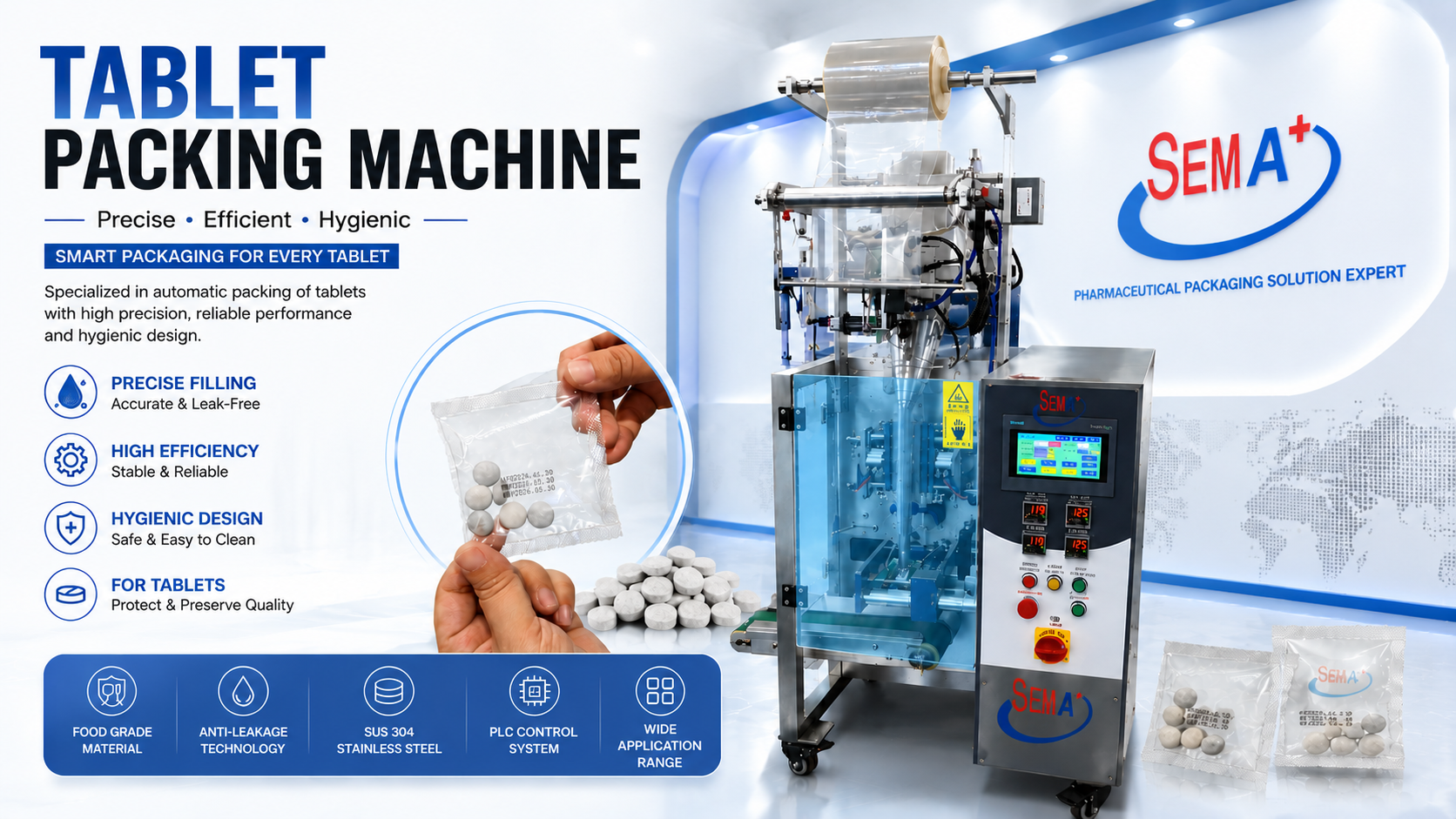 Model A Granule 3 Side Seal Packing Machine