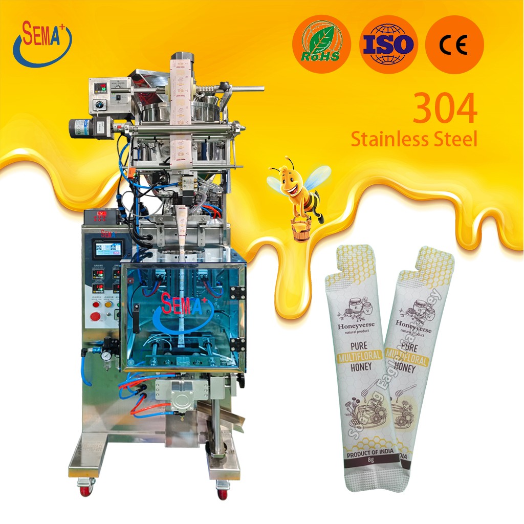 Automatic Honey Sachet Packing Machine VFFS Stick Pack Liquid Packaging Machine