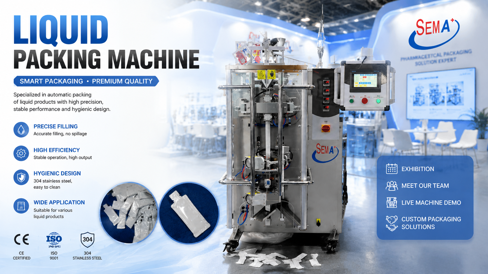 Automatic liquid back-seal sachet packing machine