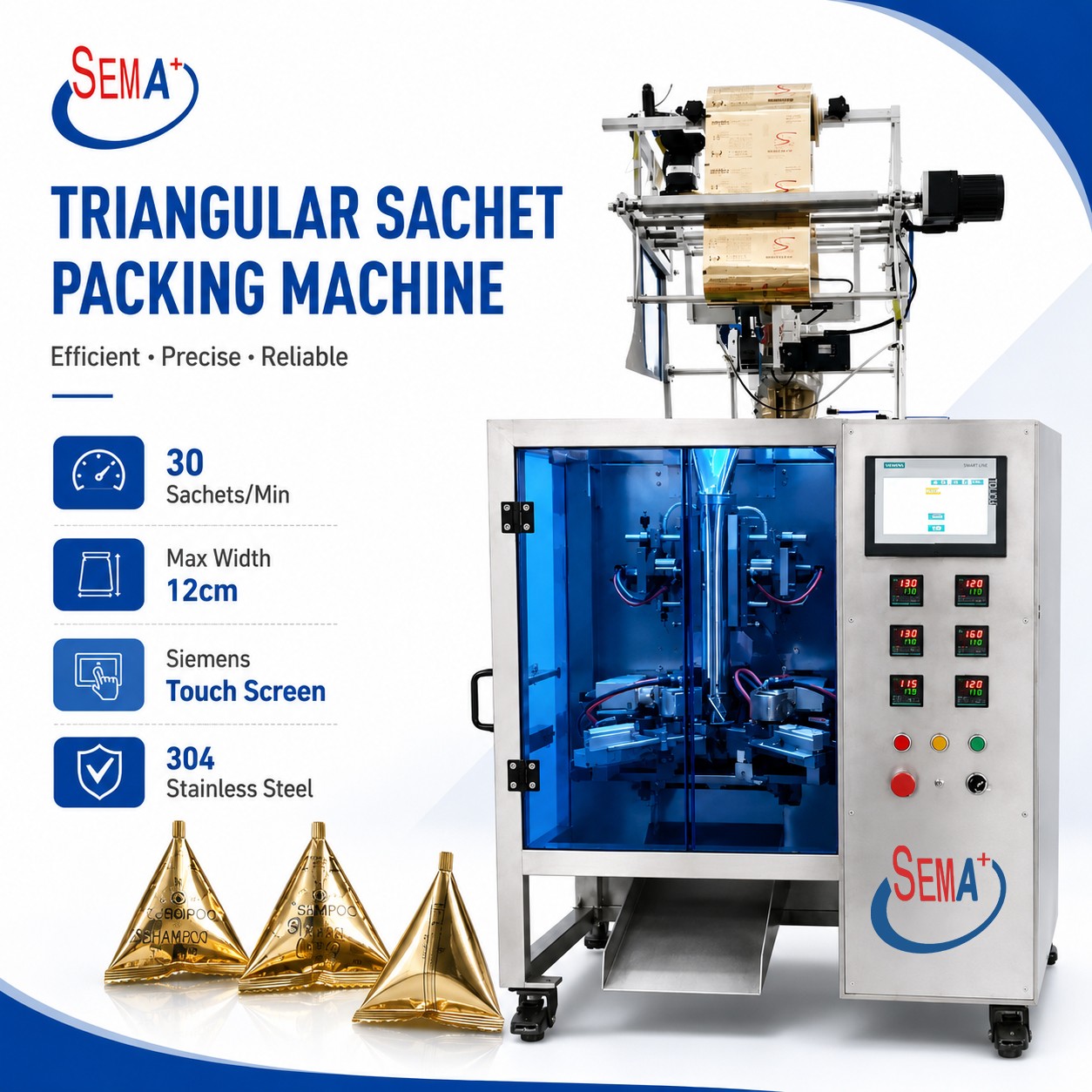 Automatic Triangular Sachet Packing Machine | Triangle Tea Bag Packing Machine for Tea, Coffee, Herbs & Granules Automatic Triangular Sachet Packing Machine | Triangle Tea Bag Packing Machine for Tea, Coffee, Herbs & Granules