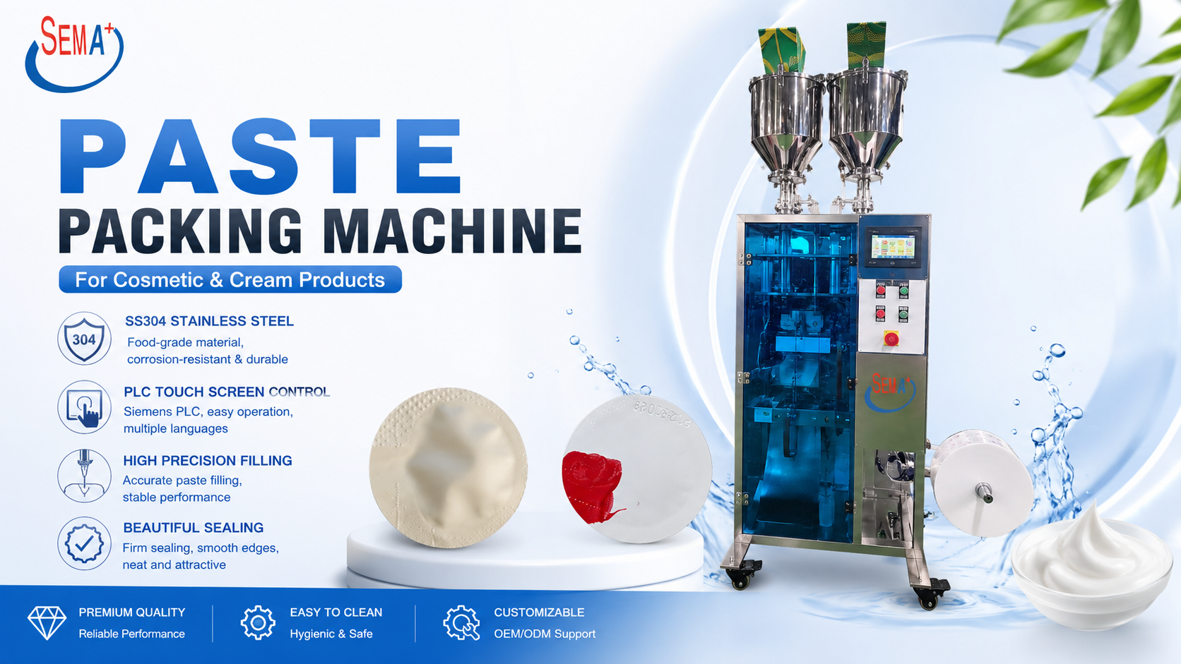 Customer Orders the 10th Customized Sachet Packing Machine for Round Cosmetic Sample Sachets with High-Precision Ceramic Pump