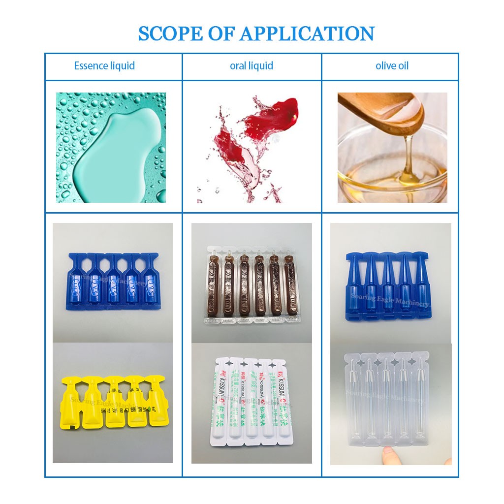 Automatic Oral Liquid Plastic Ampoule Packaging Machine with Siemens PLC Automatic Oral Liquid Plastic Ampoule Packaging Machine with Siemens PLC
