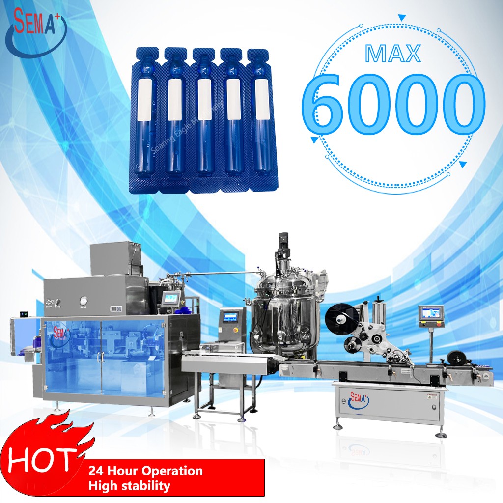 Automatic Plastic Ampoule Filling and Labeling Machine for Oral Liquid Packaging Automatic Plastic Ampoule Filling and Labeling Machine for Oral Liquid Packaging