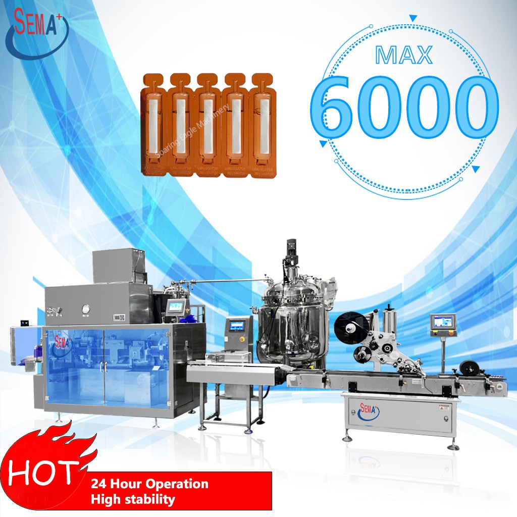 Plastic Ampoule Packing Machine with Automatic Labeling System for Oral Solution