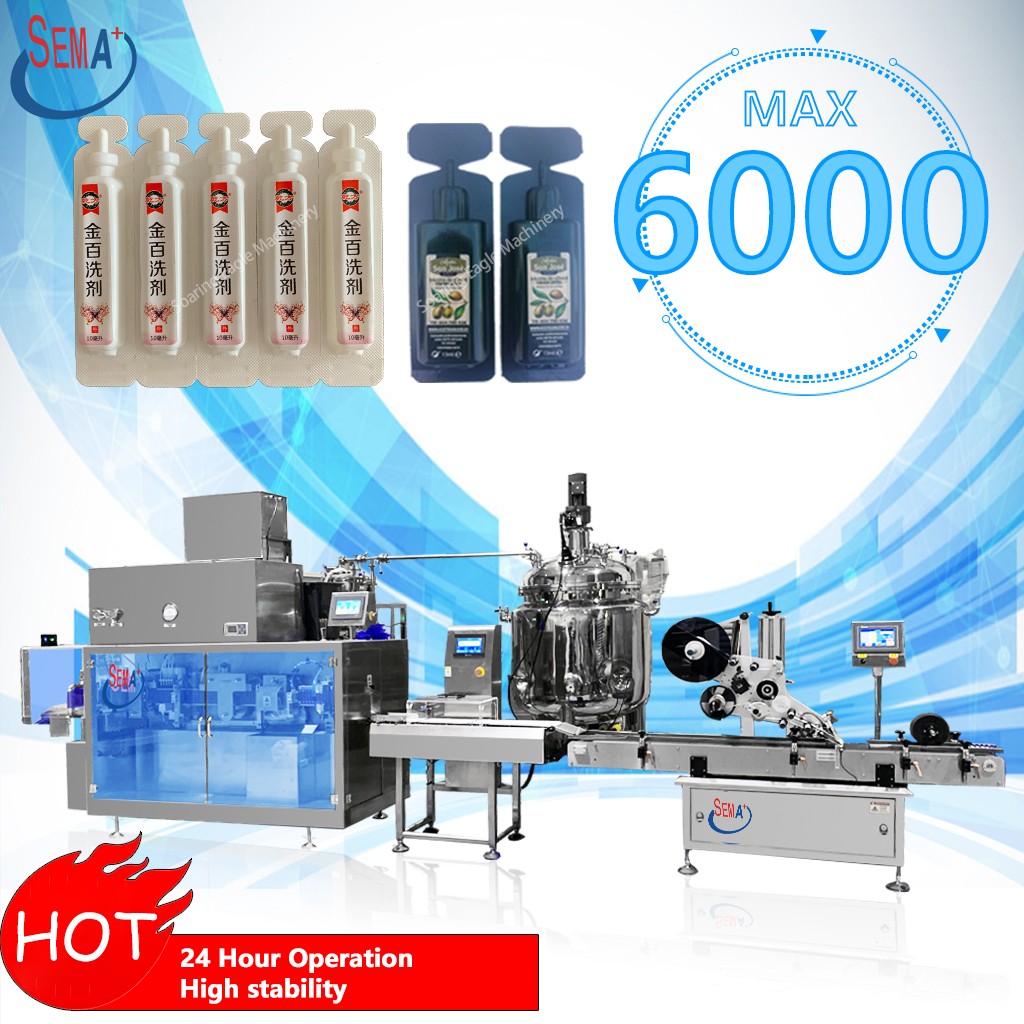 Automatic Oral Liquid Plastic Ampoule Filling Machine with Integrated Labeling Line