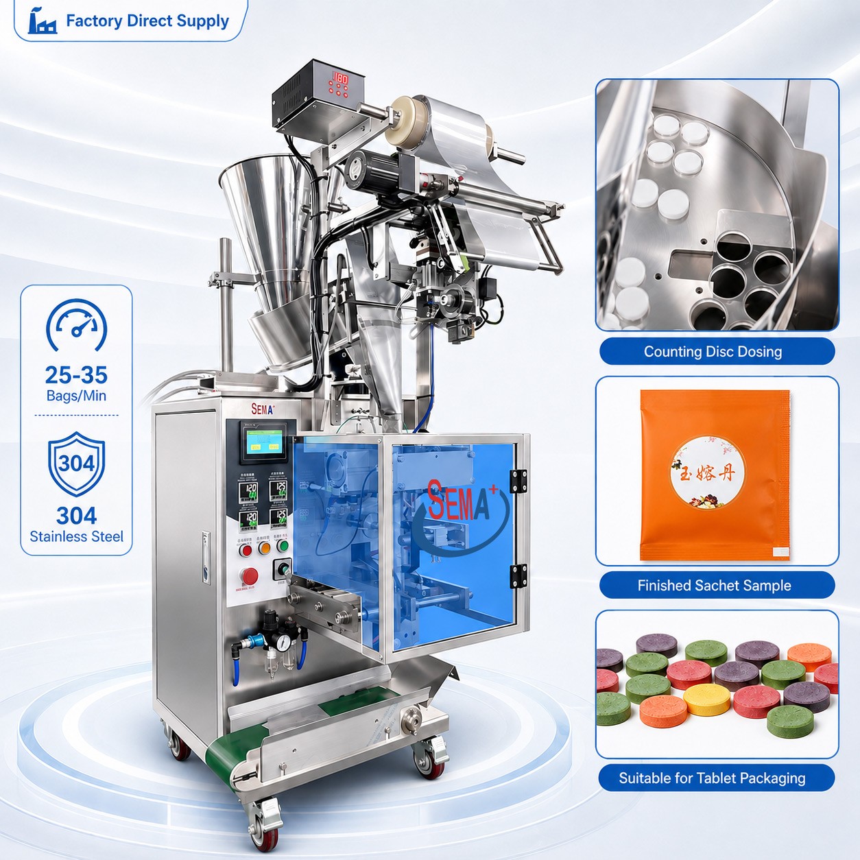 Vertical Pharmaceutical Sachet Packaging Machine for Tablets & Capsules | Tablet Sachet Packing Machine | Capsule Sachet Packing Machine | Tablet Capsule Sachet Packing Machine Vertical Pharmaceutical Sachet Packaging Machine for Tablets & Capsules | Tablet Sachet Packing Machine | Capsule Sachet Packing Machine | Tablet Capsule Sachet Packing Machine
