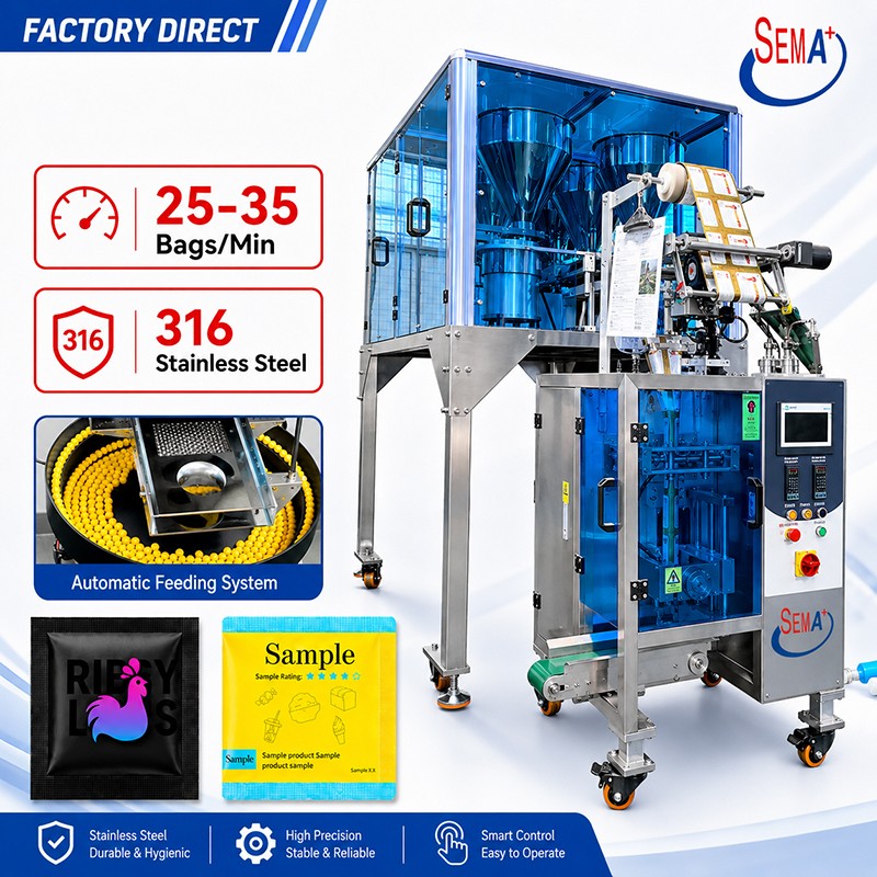 Automatic 8-Hopper Counting System for Pharmaceutical Products | VFFS packing machine