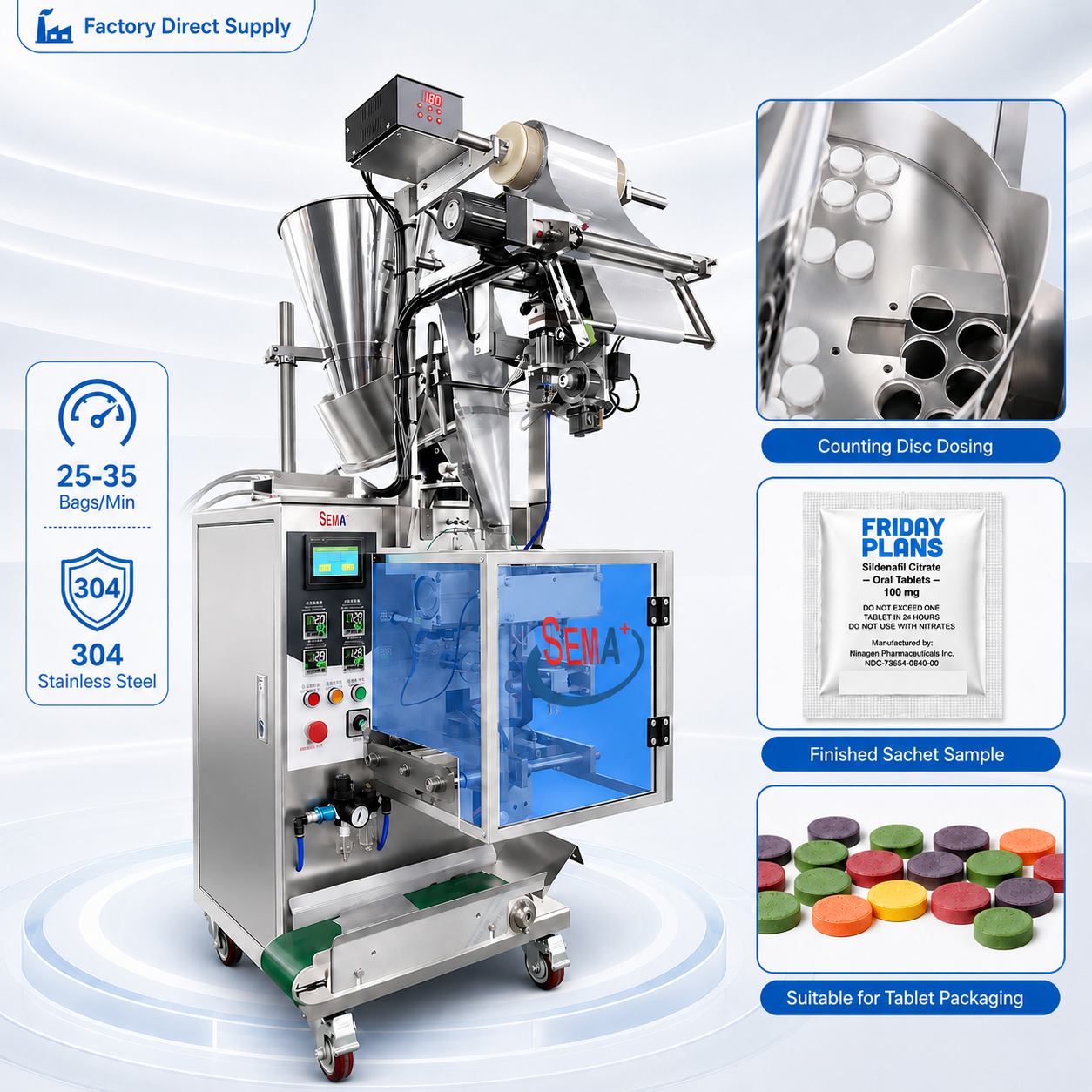 Advanced Healthcare Dose Management Unit for Individual Bag Production | Tablet Sachet Packing Machine