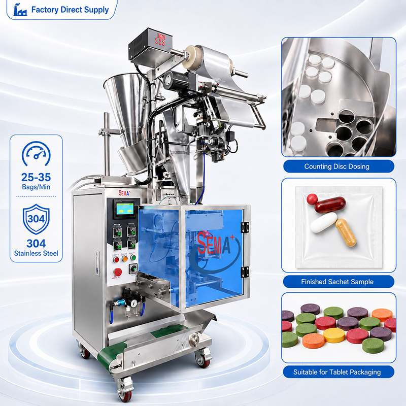 Modern Healthcare Production Line for Individual Dose Applications | Tablet Sachet Packing Machine