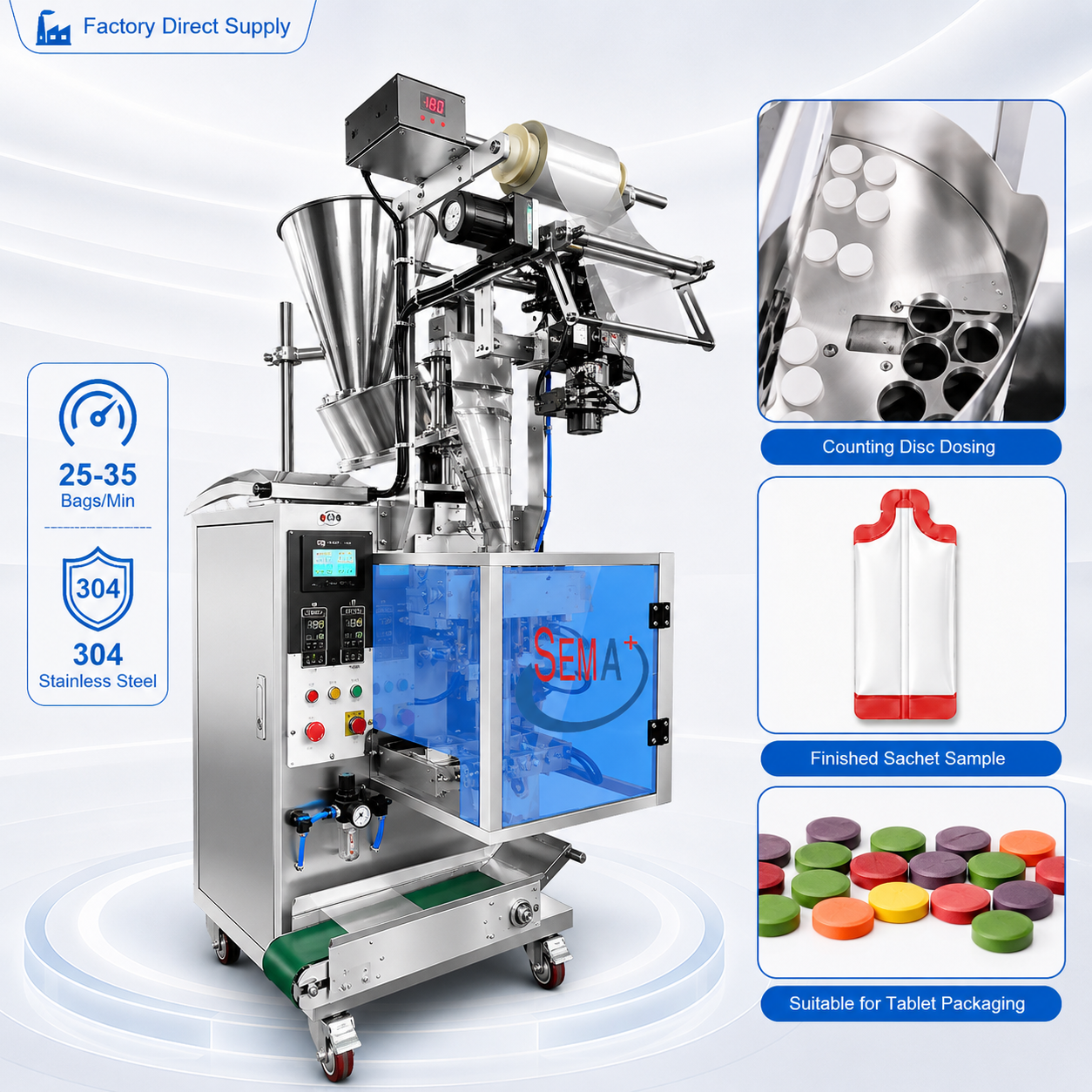 Professional Healthcare Product Packing Solution with Smart Operation | Capsule Sachet Packing Machine