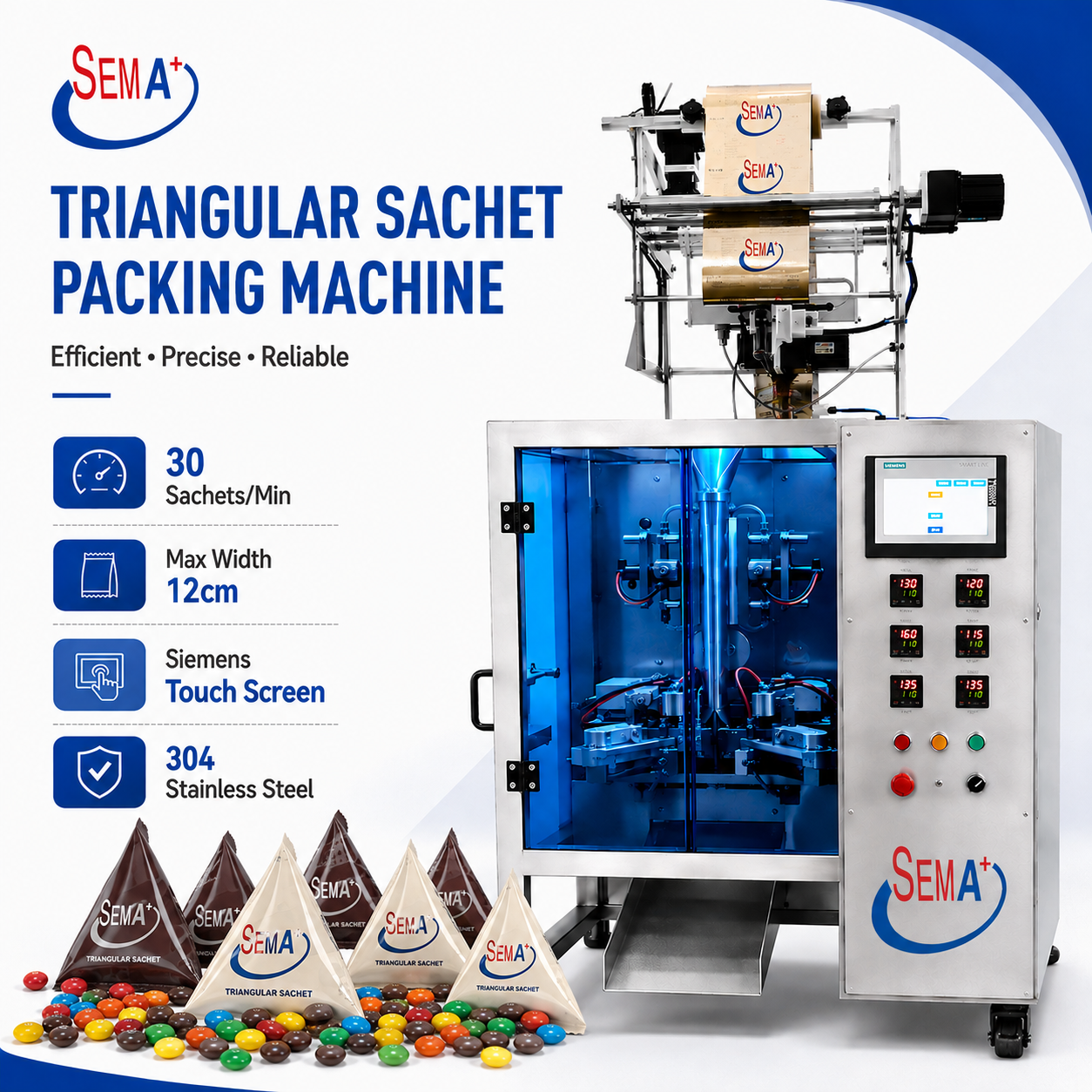 Automatic Nylon Filter Film Triangular Sachet Packing Machine For Tea Coffee Herbal Products Automatic Nylon Filter Film Triangular Sachet Packing Machine For Tea Coffee Herbal Products