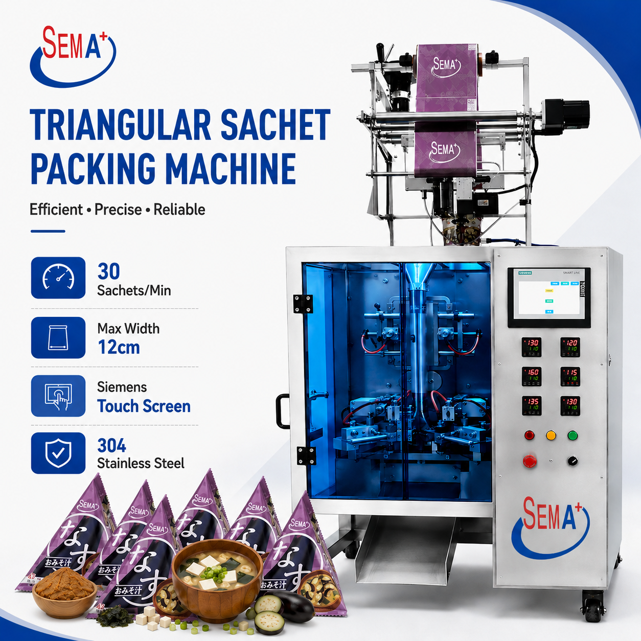 PLC Control Automatic Triangle Sachet Packing Machine For Tea Coffee Flower Herbal Packaging PLC Control Automatic Triangle Sachet Packing Machine For Tea Coffee Flower Herbal Packaging
