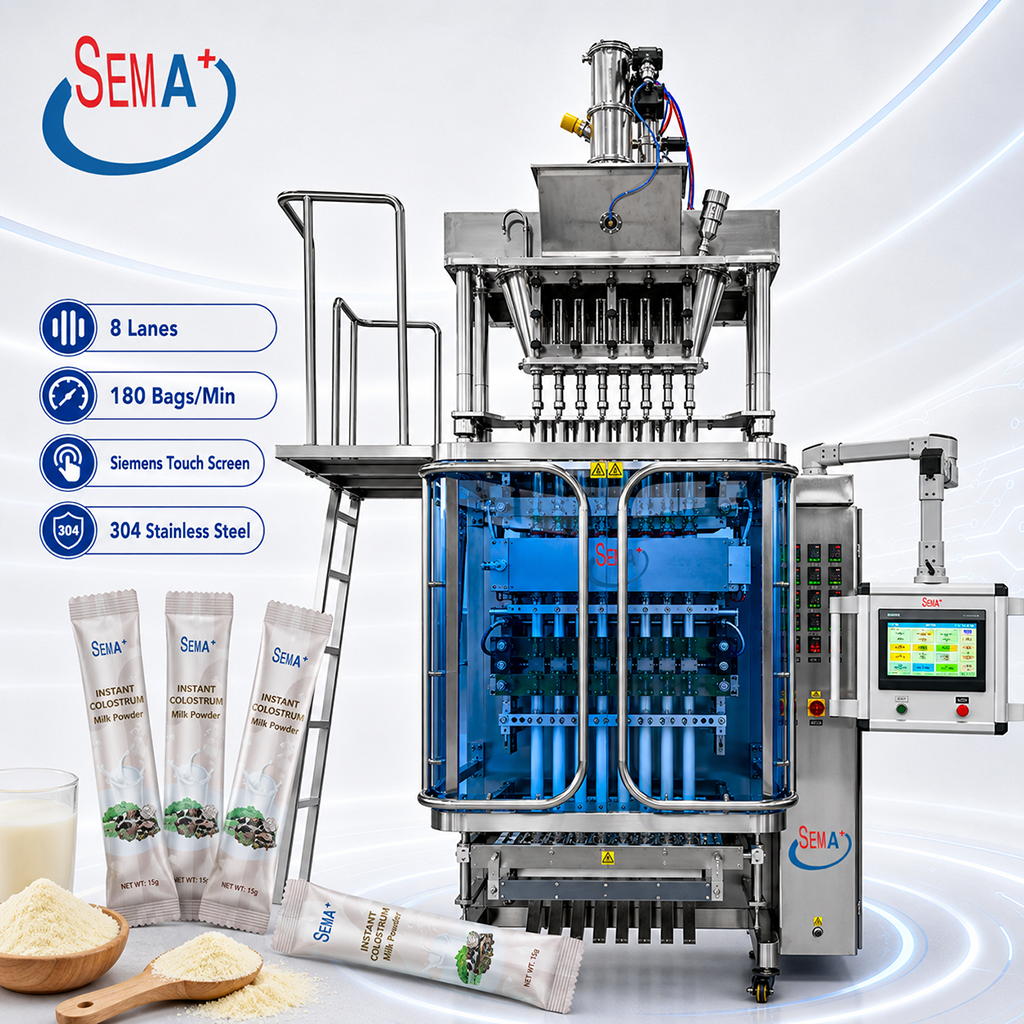 Customized Multi Lane Sachet Packing Machine For Powder Coffee Sugar Spice And Food Packaging Solutions