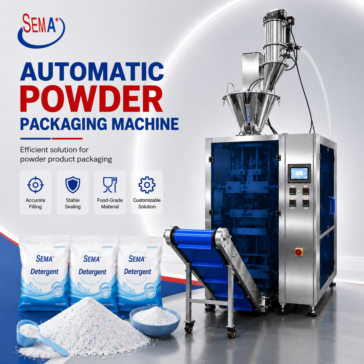 Industrial Automatic Powder Packing Machine for Small Pouch Bag Filling and Sealing Production Line Industrial Automatic Powder Packing Machine for Small Pouch Bag Filling and Sealing Production Line