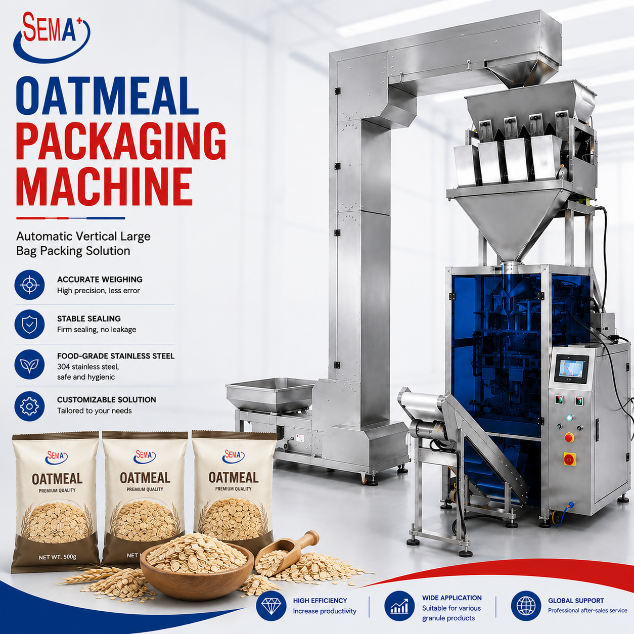 Multi Function Automatic VFFS Packing Machine Granule Sachet Pouch Bag Packaging Equipment Multi Function Automatic VFFS Packing Machine Granule Sachet Pouch Bag Packaging Equipment