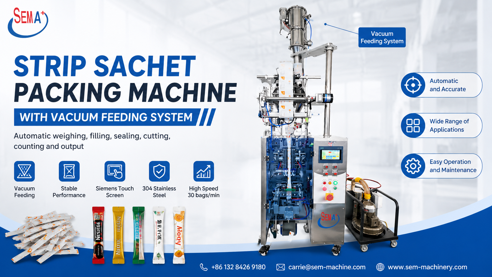 Shipment of A-level powder sachet packaging machine