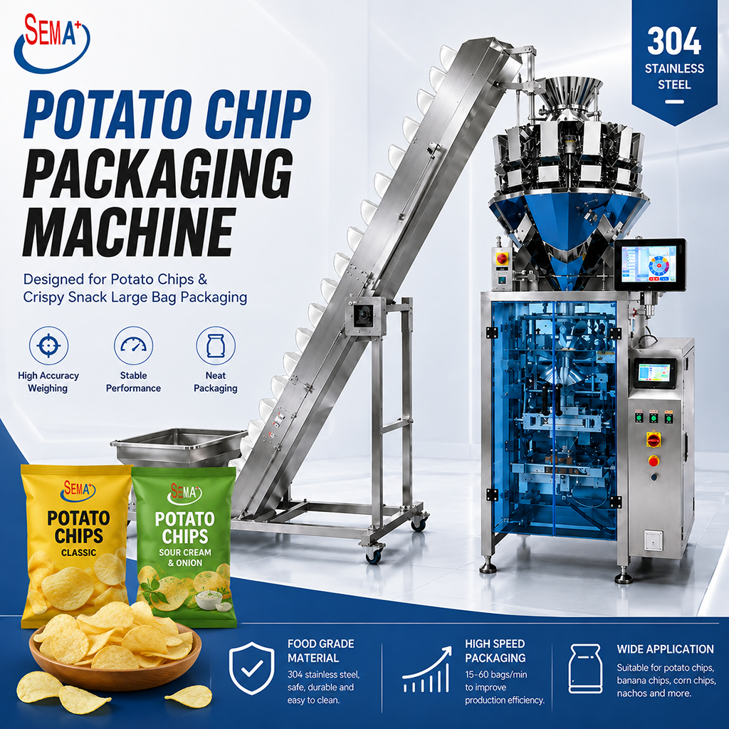 Automatic Food Pouch Bag Packing Machine VFFS Packing Machine for Snack Chips Rice Crust Packaging Automatic Food Pouch Bag Packing Machine VFFS Packing Machine for Snack Chips Rice Crust Packaging
