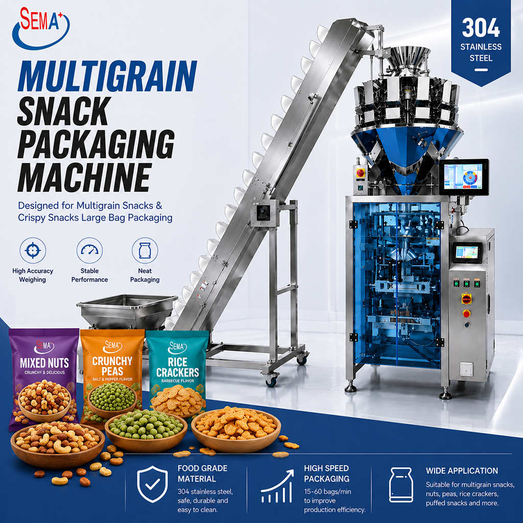 Industrial VFFS Packing Machine Automatic Snack Packing Machine for Food Pouch Bag Packaging Industrial VFFS Packing Machine Automatic Snack Packing Machine for Food Pouch Bag Packaging