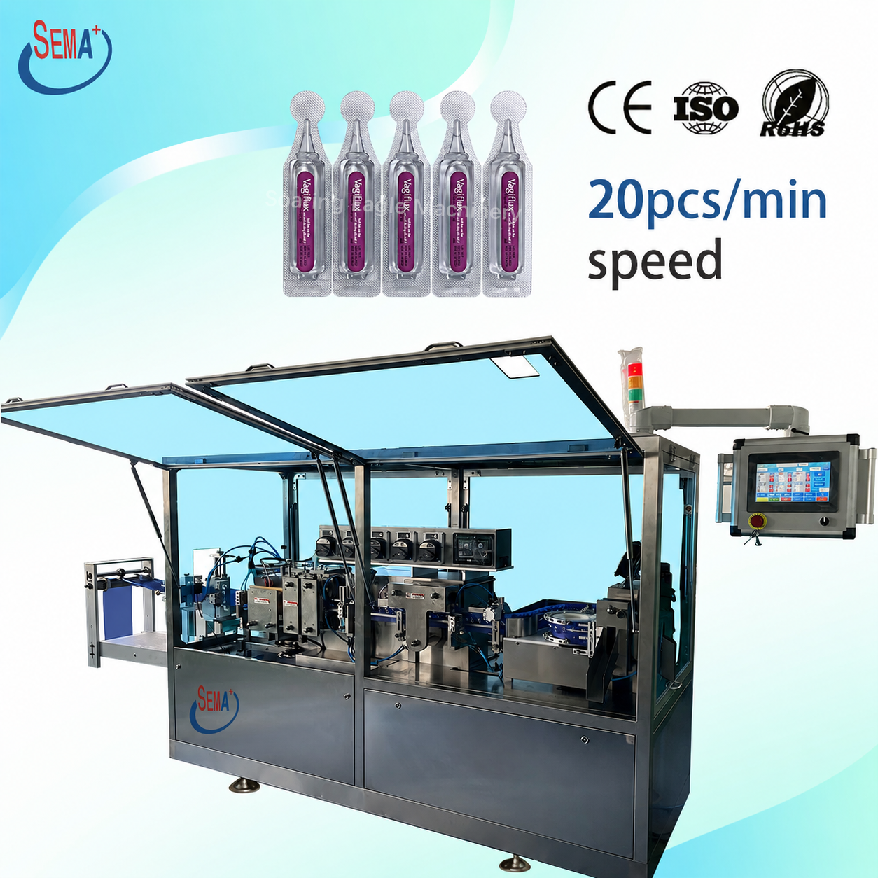 Automatic Liquid Packing Machine Plastic Ampoule Packing Machine for Hydration Syrup Beverage