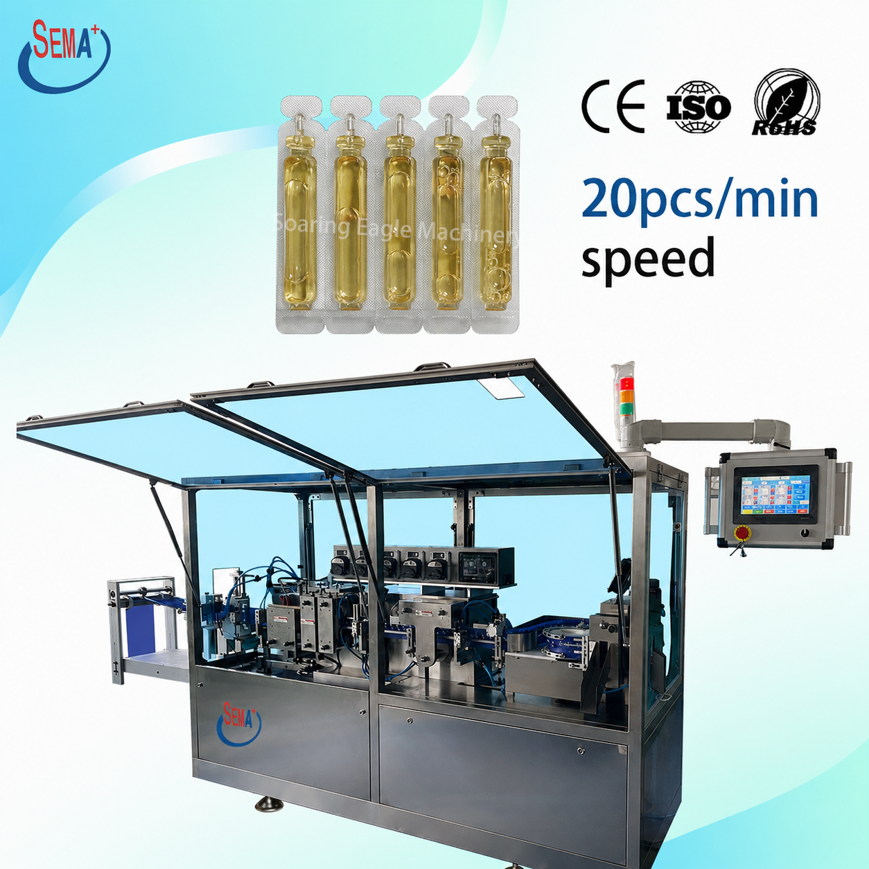 Hydration Syrup Packing Machine Automatic Liquid Plastic Ampoule Filling Sealing Packaging Machine