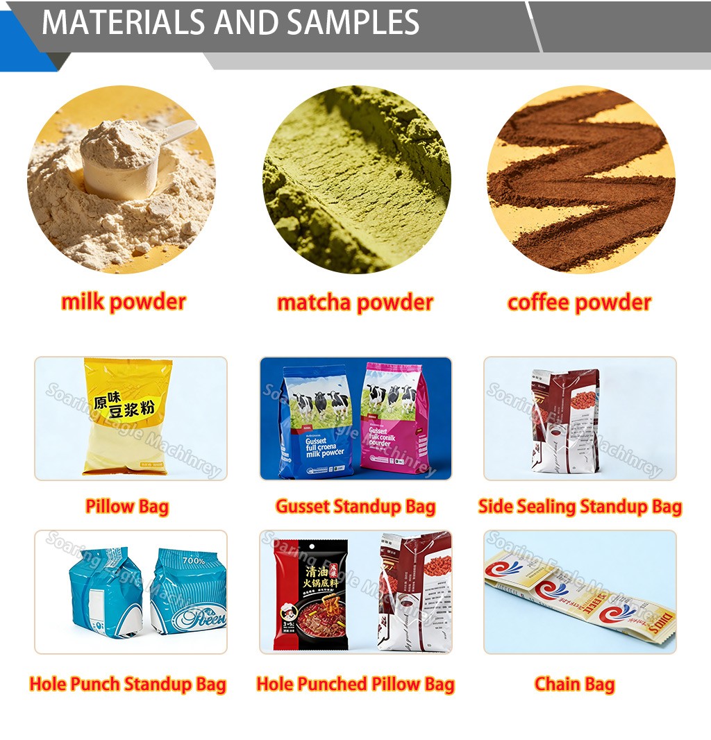 Fully Automatic Powder Vertical Pouch Bag Packing Machine Cocoa Powder Packing Machine
