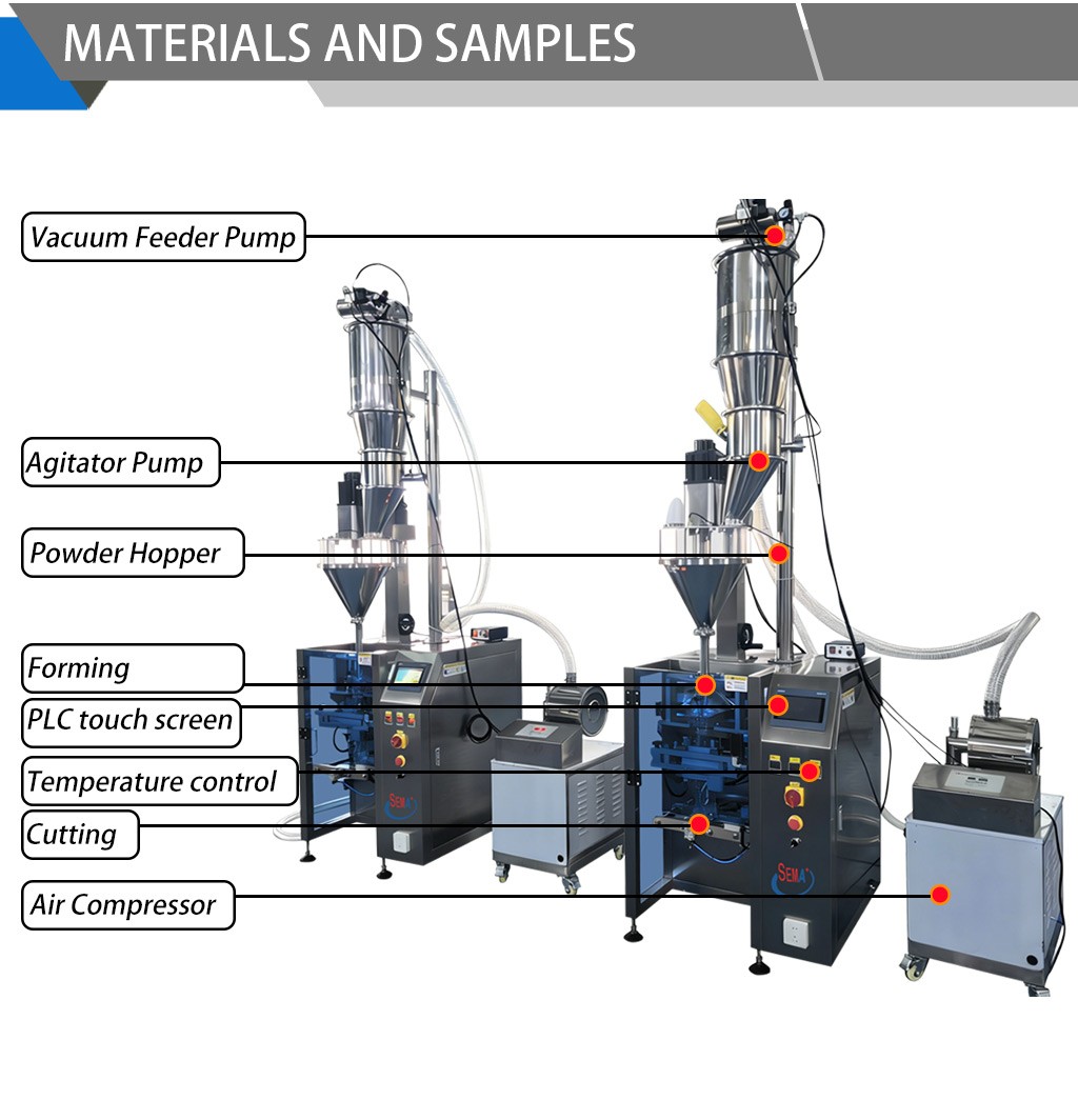 Fully Automatic Powder Vertical Pouch Bag Packing Machine Cocoa Powder Packing Machine
