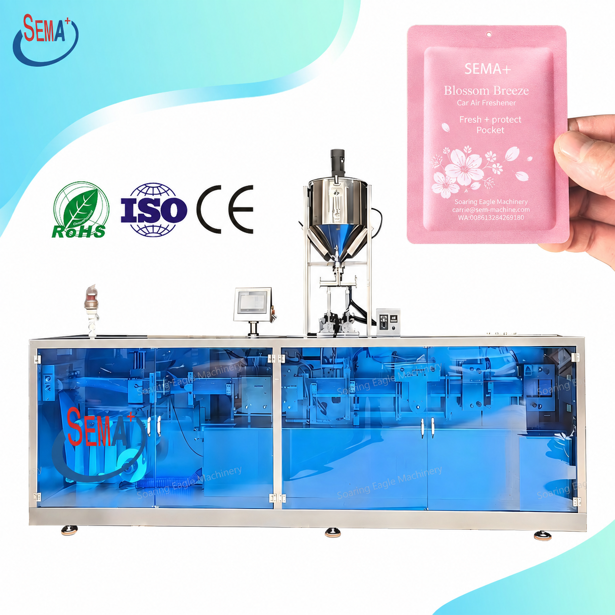 Liquid Packing Machine for Car Perfume Air Freshener Automatic Blister Forming Filling Sealing Machine