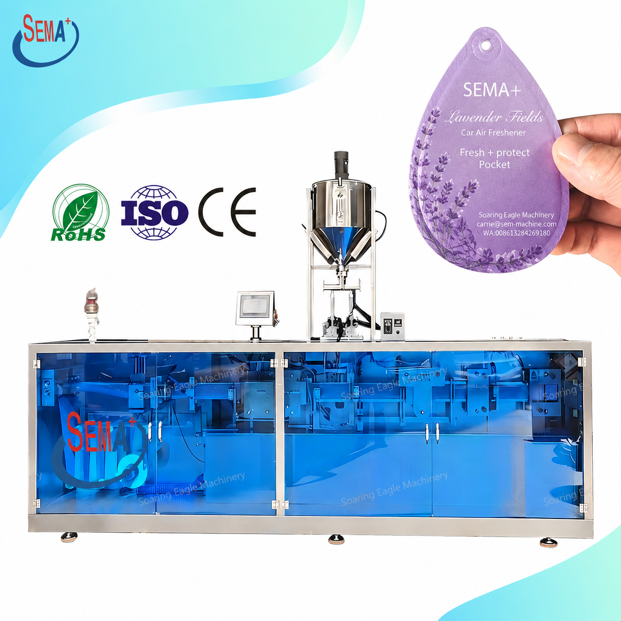Liquid Packing Machine for Car Perfume Air Freshener Automatic Blister Forming Filling Sealing Machine