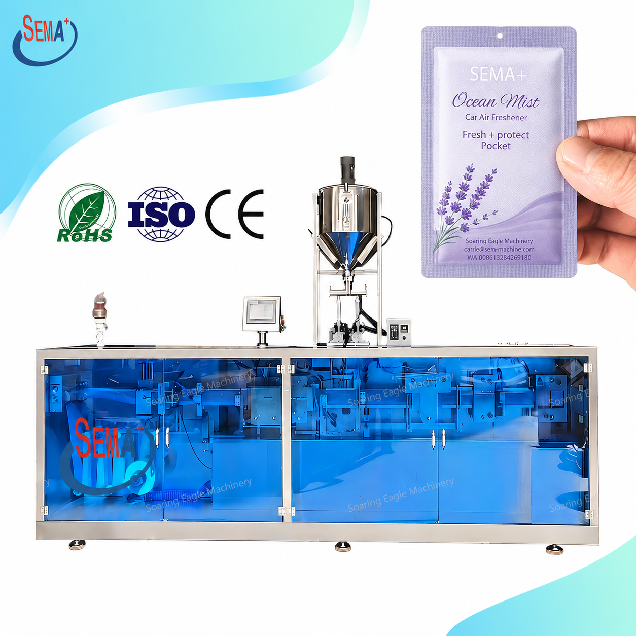 Car Air Freshener Packing Machine Automatic Liquid Perfume Blister Filling Sealing Packaging Equipment