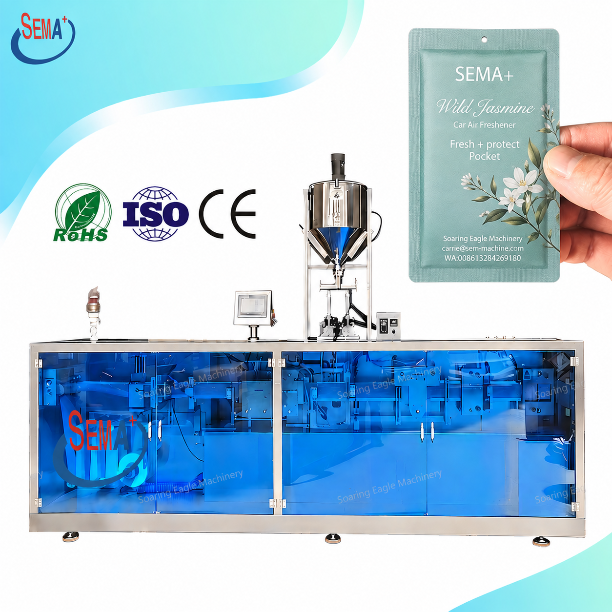 Liquid Packing Machine for Car Perfume Air Freshener Automatic Blister Forming Filling Sealing Machine