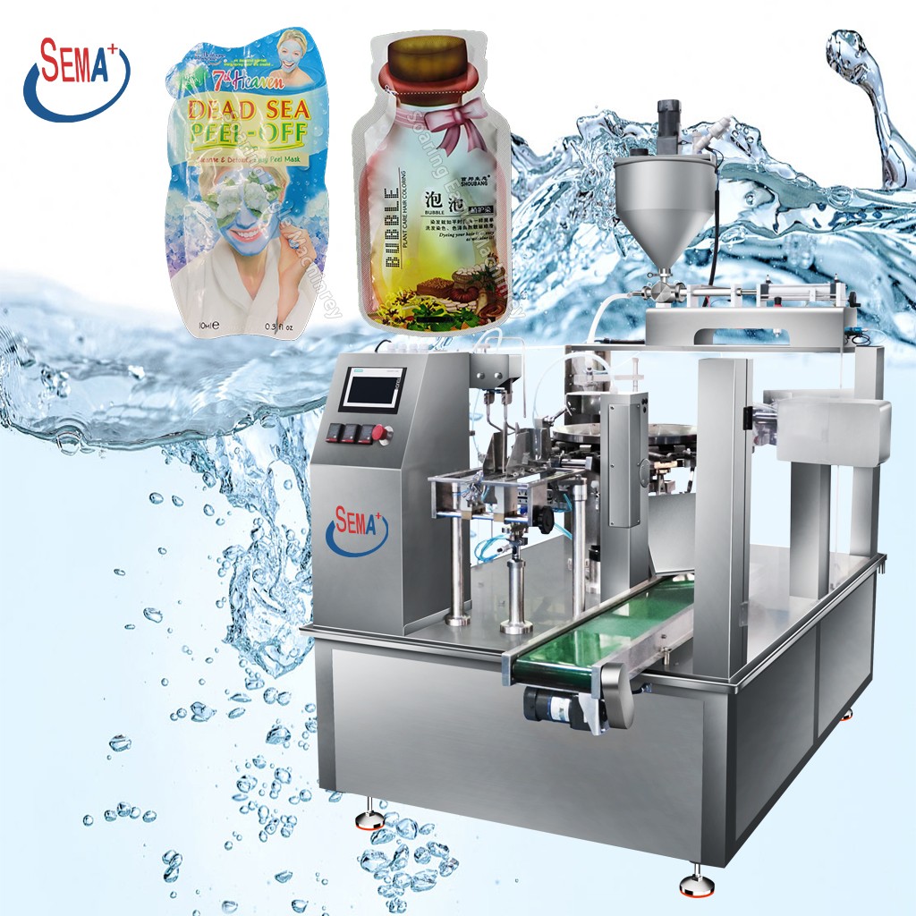 Liquid Pouch Filling Sealing Machine for Milk Juice Soy Sauce Oil Premade Stand Up Bags