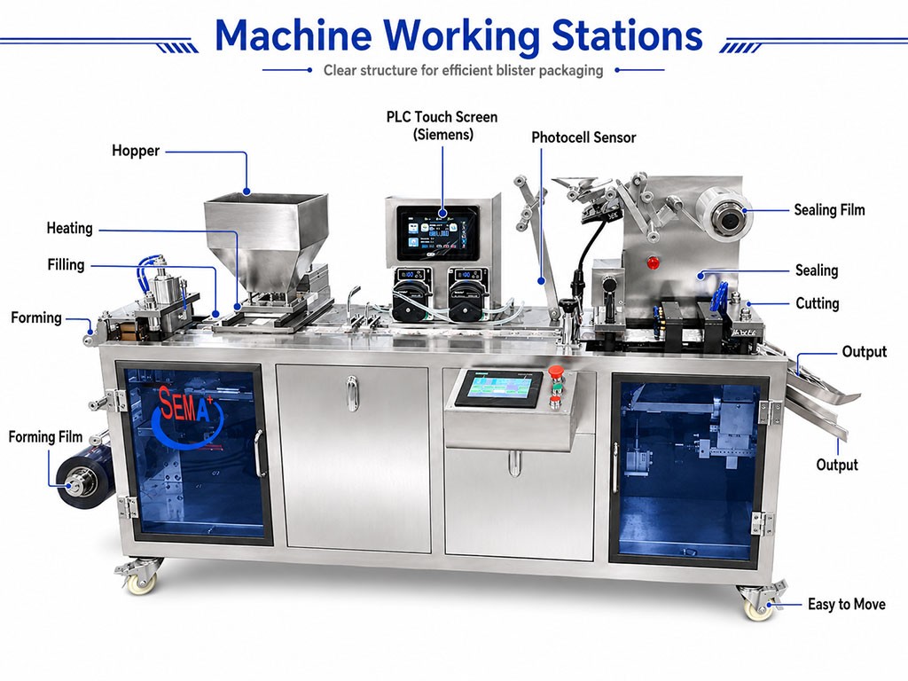 Food Blister Packing Machine for Butter Jam Cheese Honey Sauce Automatic Filling Sealing Machine