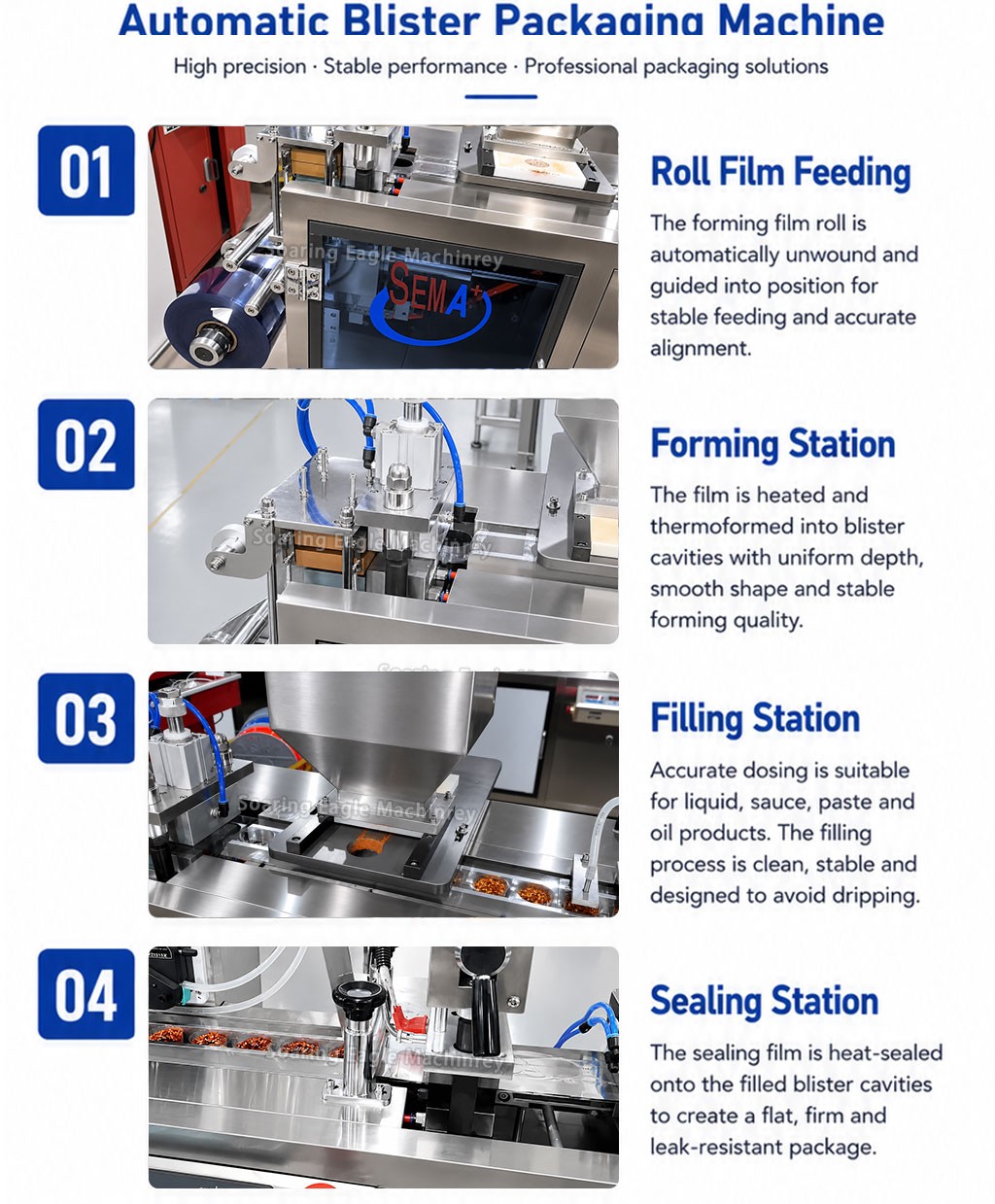 Food Blister Packing Machine for Butter Jam Cheese Honey Sauce Automatic Filling Sealing Machine