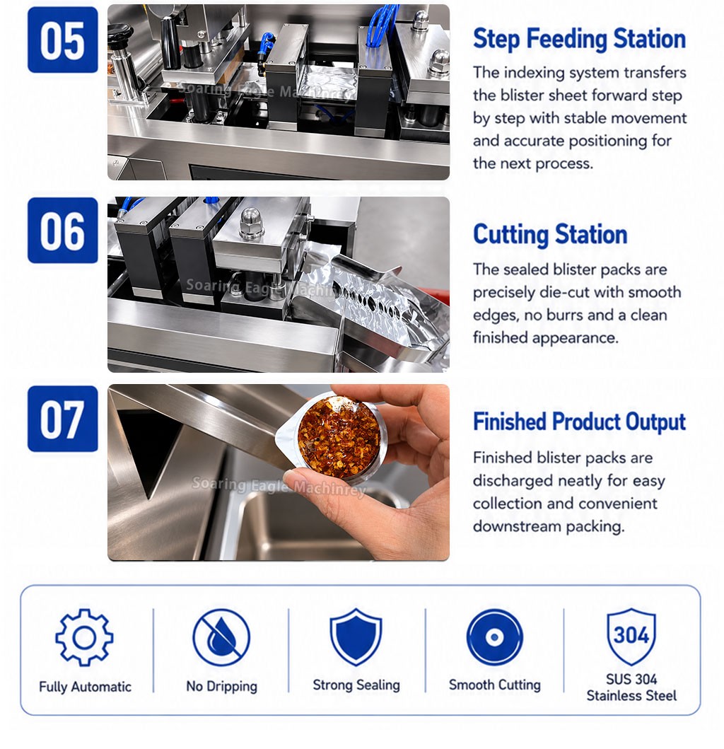 Food Blister Packing Machine for Butter Jam Cheese Honey Sauce Automatic Filling Sealing Machine