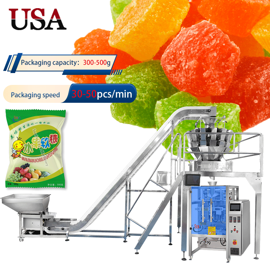 Multi heads vertical chips pouch bag 50g 70g film roll sachet packing machine Multi heads vertical chips pouch bag 50g 70g film roll sachet packing machine