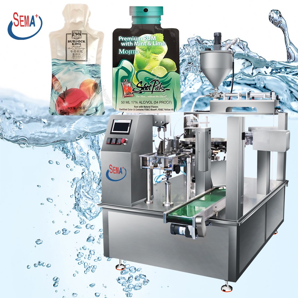 Automatic Premade Pouch Packing Machine for Liquid Sauce Juice Oil Filling and Sealing