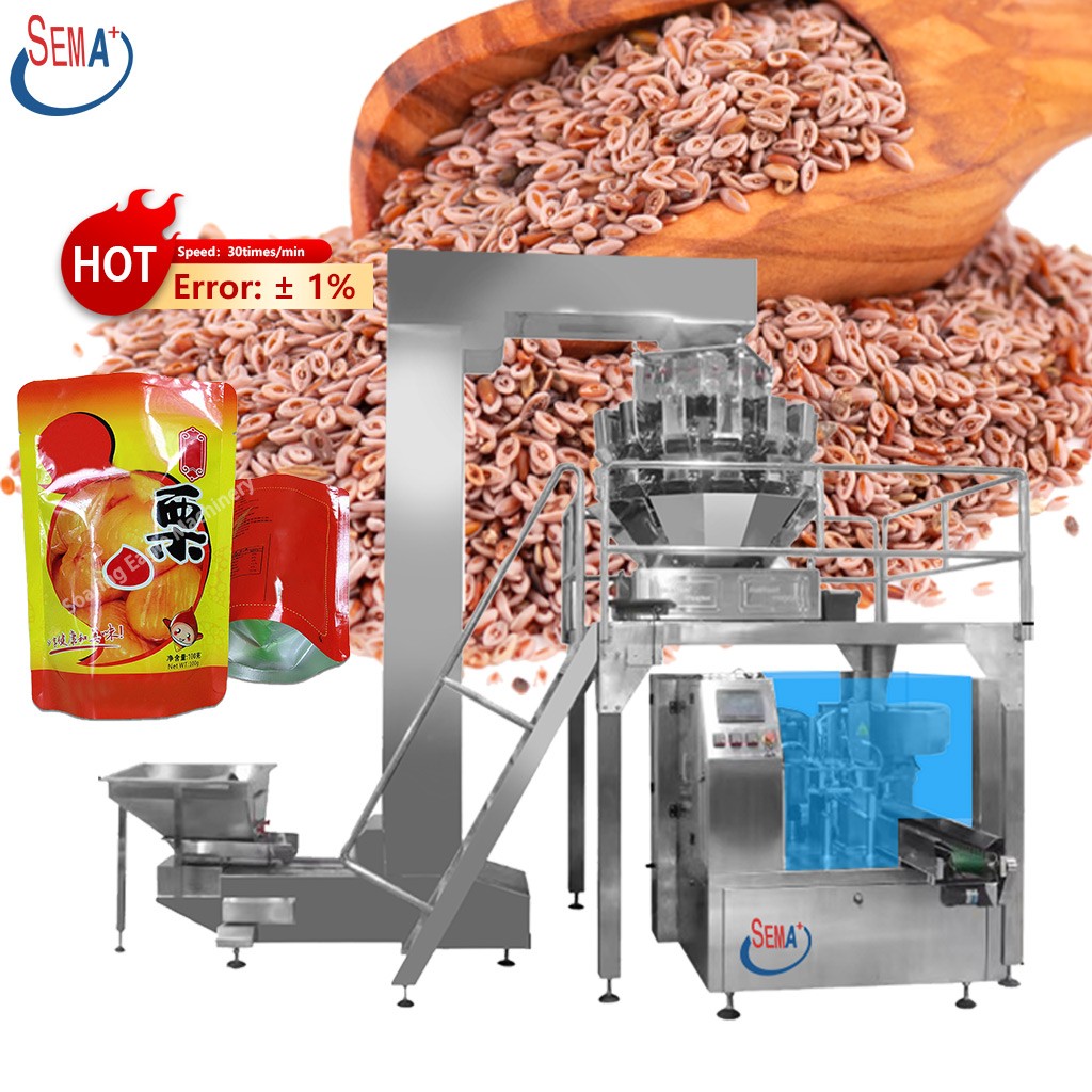 500g Automatic 10 heads Weighing Coffee Bean Packaging Machine Filling and Sealing Integrated Machine