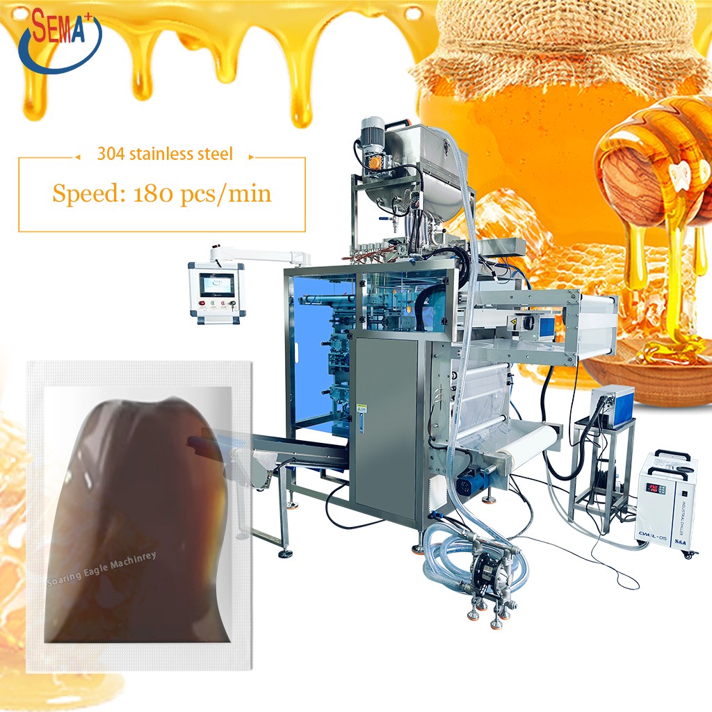 Fully Automatic Ketchup Tomato Sauce Packaging Machine Multifunctional and Multi-channel Small Bag Paste Multilanes Sachet Packaging Machine